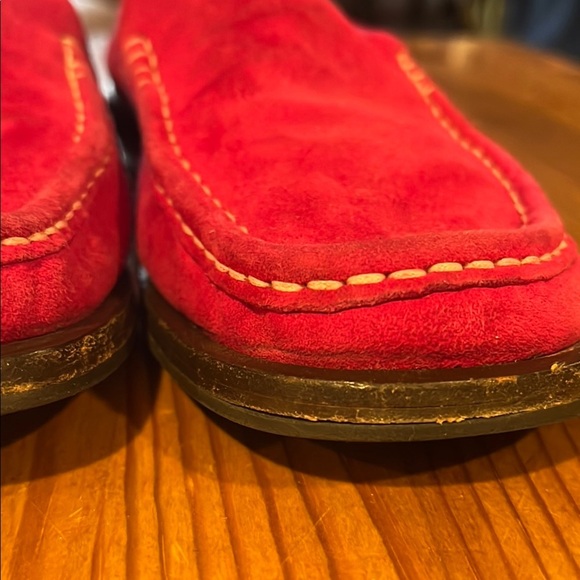 Cole Haan Resort made in Italy deep pink Suede Moccasin Flats - Picture 6 of 13